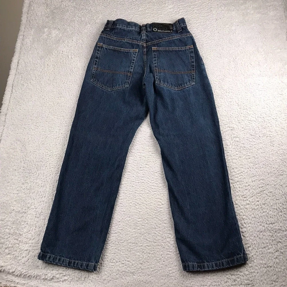 Southpole Jeans Mens 30 (29x29) Dark Wash Baggy Straight Vintage Y2K Hip Hop